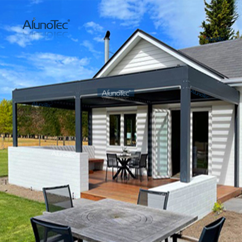 AlunoTec Customized Outdoor Patio Roofing Options Waterproof Garden Pergola SPA Backyard Covered Gazebo for Garden