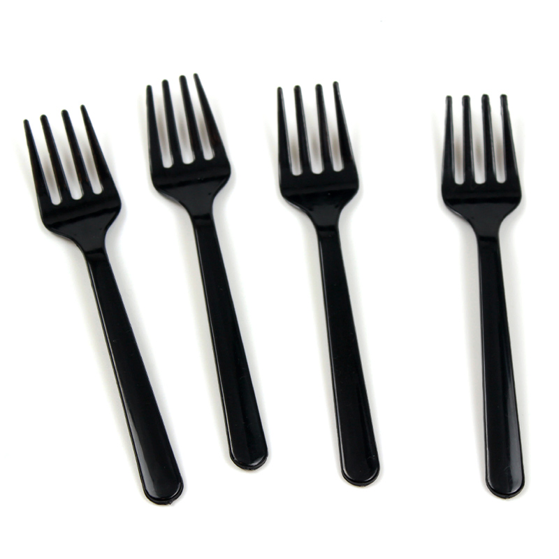 Disposable Plastic Cutlery PS 115mm Mini Fork for Cake Party Supply