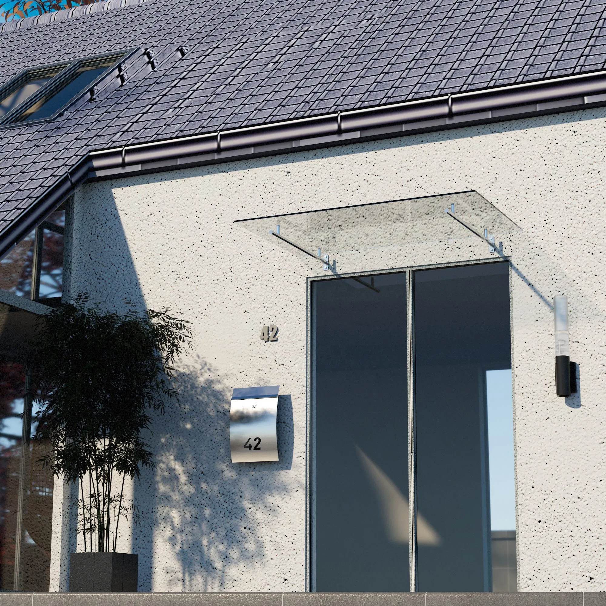 304 Stainless Steel Glass Canopy Awnings Door Canopy