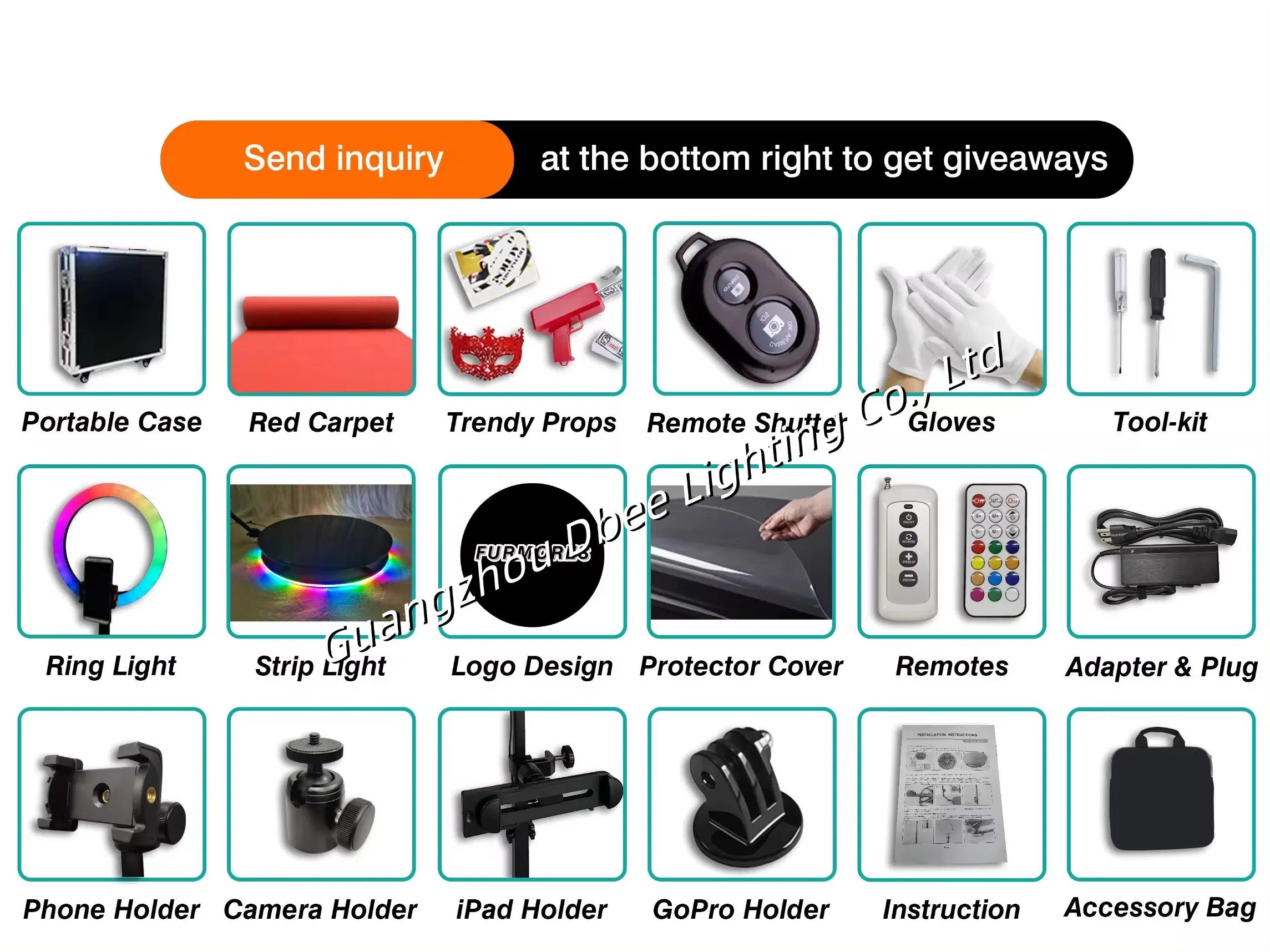 Grace Selfie Magic Camera 360 Photo Booth Party Wedding Spin Video Photobooth 360 Automatic