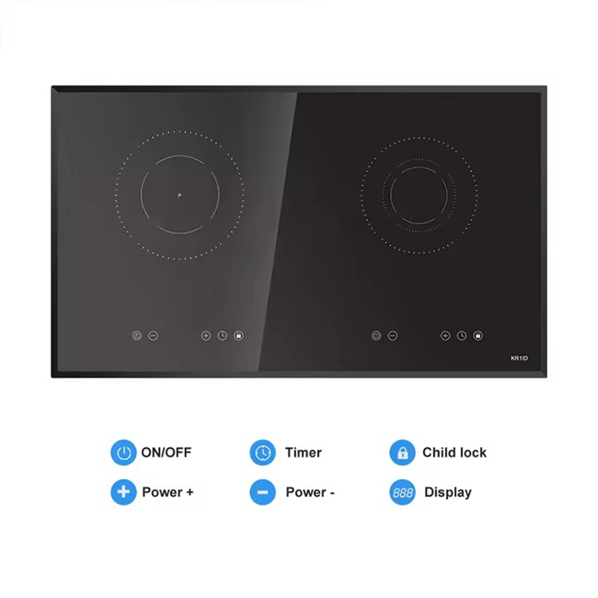 3500W Electric Double Stove Induction Cooker 2 Burner Plates Gas Stove and Electric Infrared Cooktop