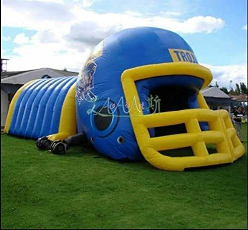 Commercial Giant Inflatable Football Helmet Tunnel Tent for Sports Team Entrance