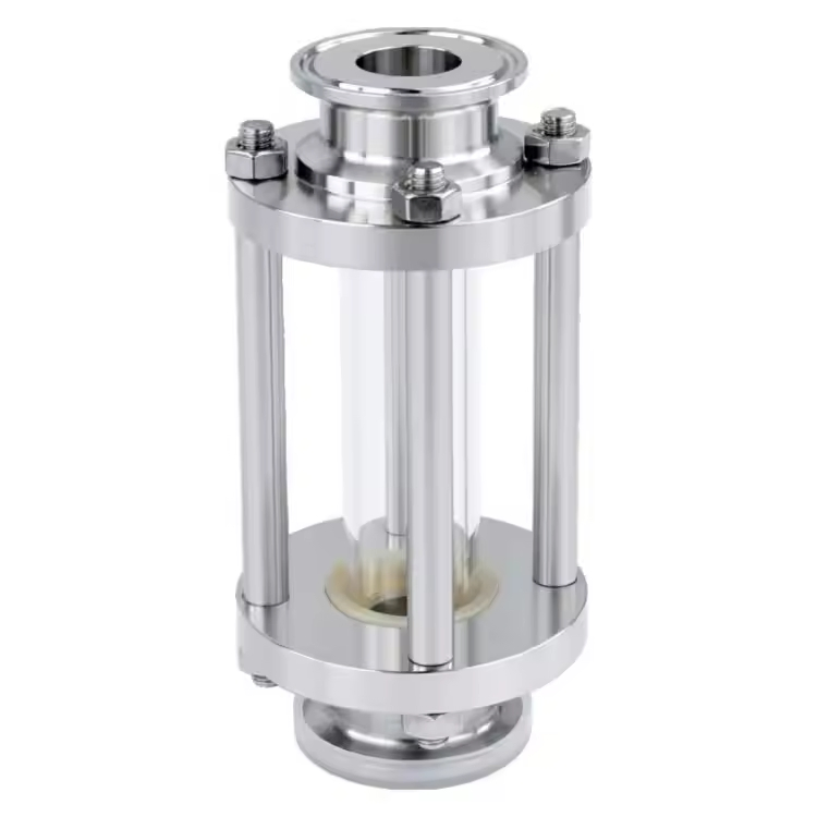 Sanitary Straight / Inline Tube Sight Glass Stainless Steel Aseptic Tubular Sight Glass Tube Fitting