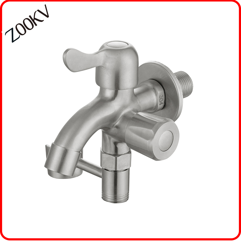 Sanitary Ware Faucet Factory Stainless Steel Bibcock Multi Function Water Washing Machine Tap Bathroom Faucet with Handheld Bidet Faucet