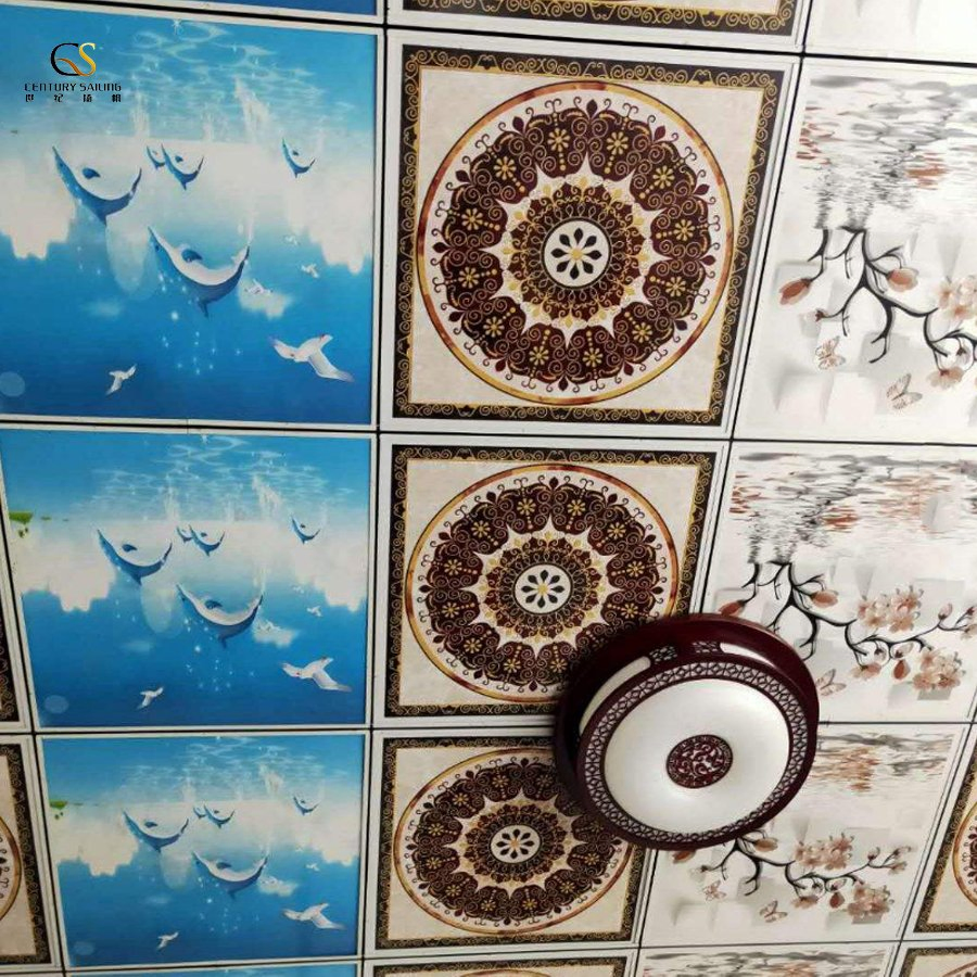 603X603mm Square PVC Ceiling Panel Popular Modern Design 595X595mm PVC Ceiling for Indoors