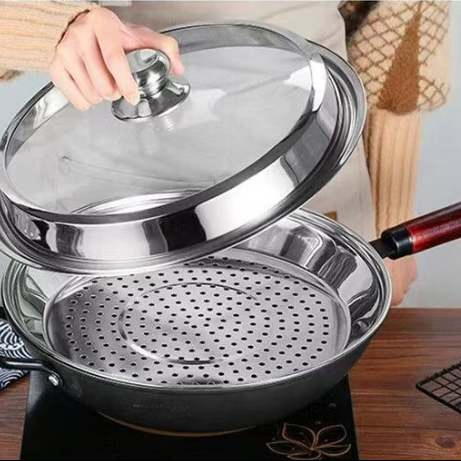 Stainless Steel Steaming Tray Thick and Heat-Resistant Household Waterproof Steamer