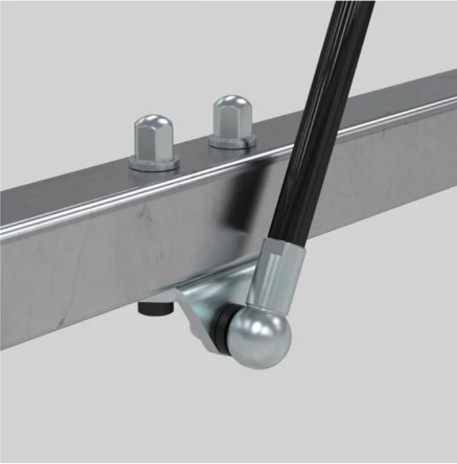 Gas Spring Gas Strut Gas Lift with External and Circular Brackets Steel