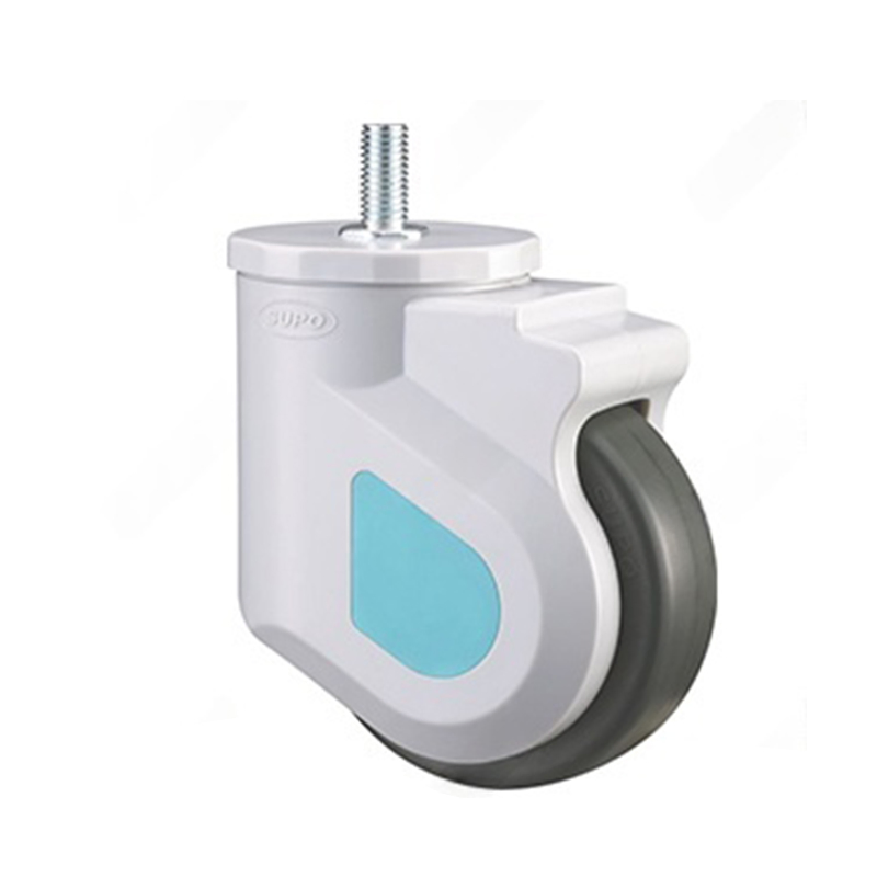 4.5inch Round Stem Double Brake TPR Stable Medical Beds & Chairs Caster