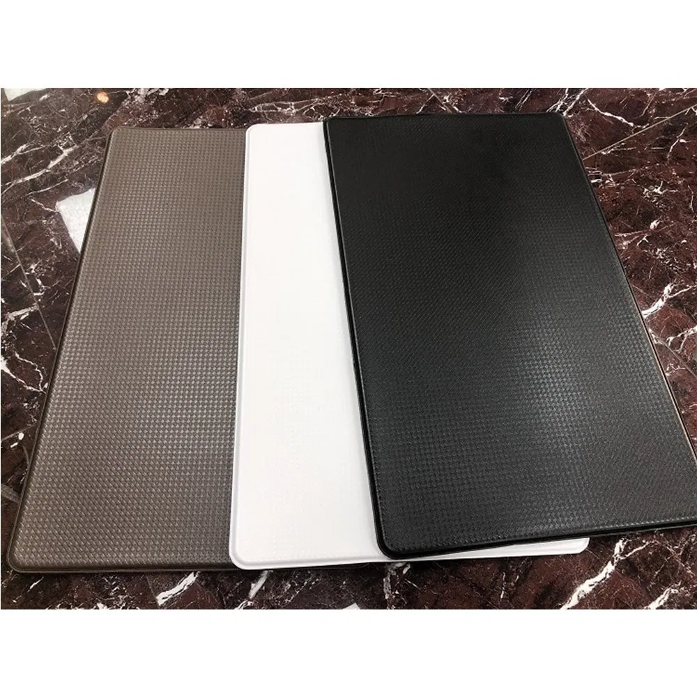 High Quality Washable PVC Leather Bath Mat Comfort Non Slip Solid Color Anti Fatigue Kitchen Mat