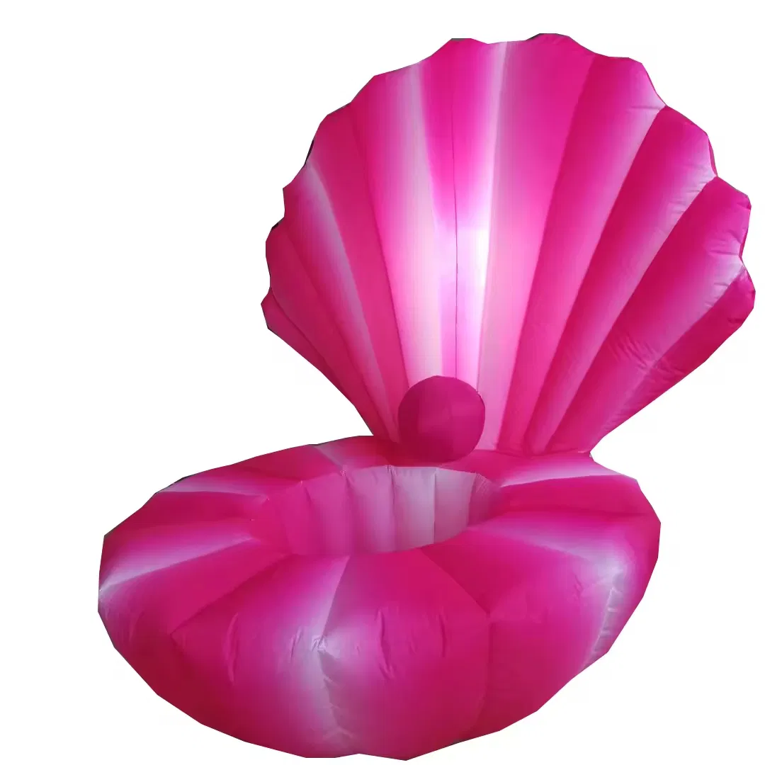 Giant Inflatable Sea Shell with Color Change LED Light Air Blow Ocean Animal Clam Wedding Nightclub Performance Decoration Props