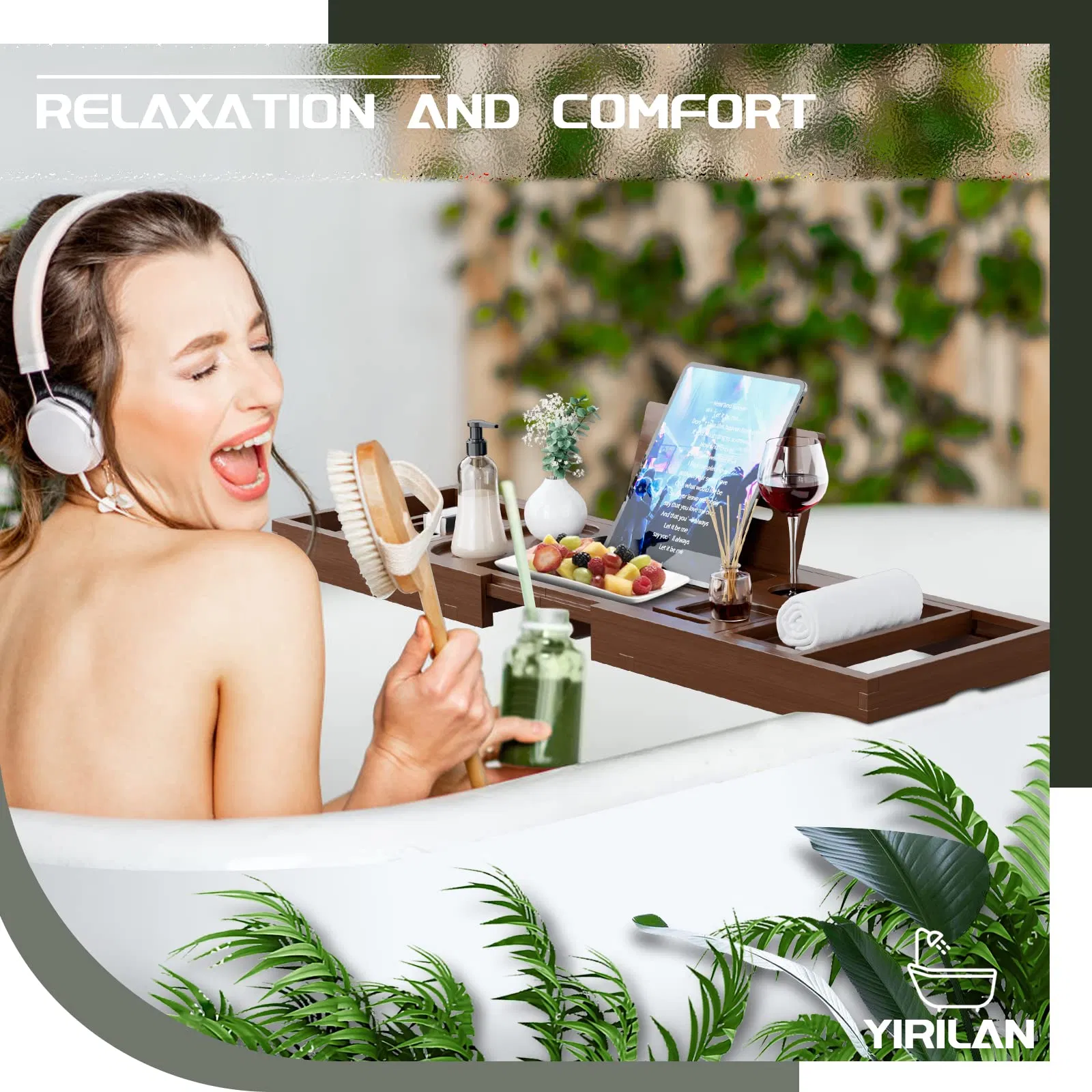 Premium Bathtub Tray Caddy Expandable Unique House Warming Gifts Bathtub Rack