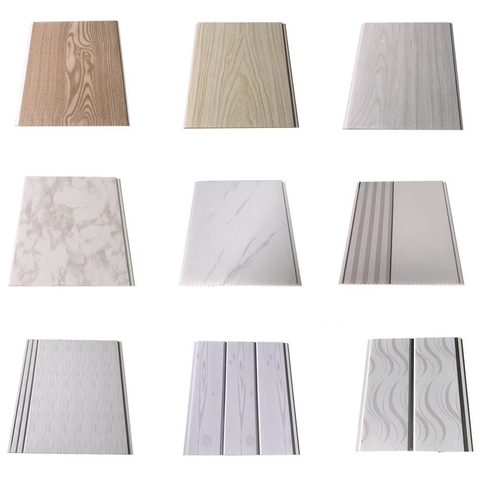 Interior Plastic PVC Wall Ceiling Panels China Lambris PVC Plafond Falso Techo En PVC White Glossy Ceiling Board 20cm 25cm 30cm