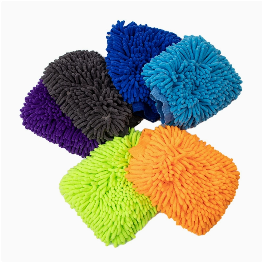 Customized Thicker Chenille Wash Mitt Glove Car Polishing Microfiber Cleaning Glove Dusting