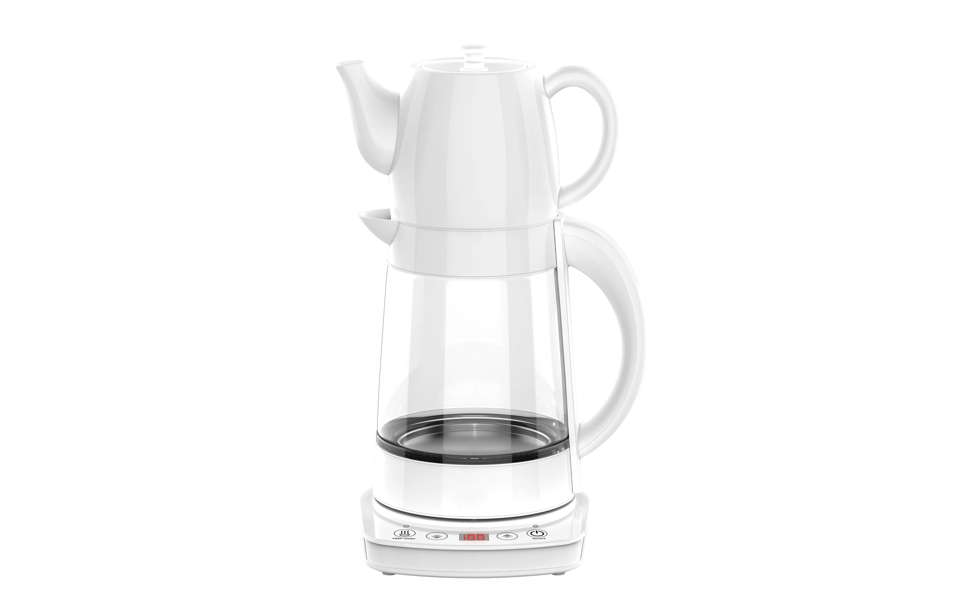 Tea Maker Machine Electric Turkey 1.7L Tempered Base with Touch Control Tea Kettle