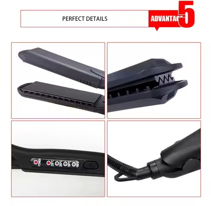 Hair Straightener Brush 4 in 1 Wave Plate Salon Hair Straightener