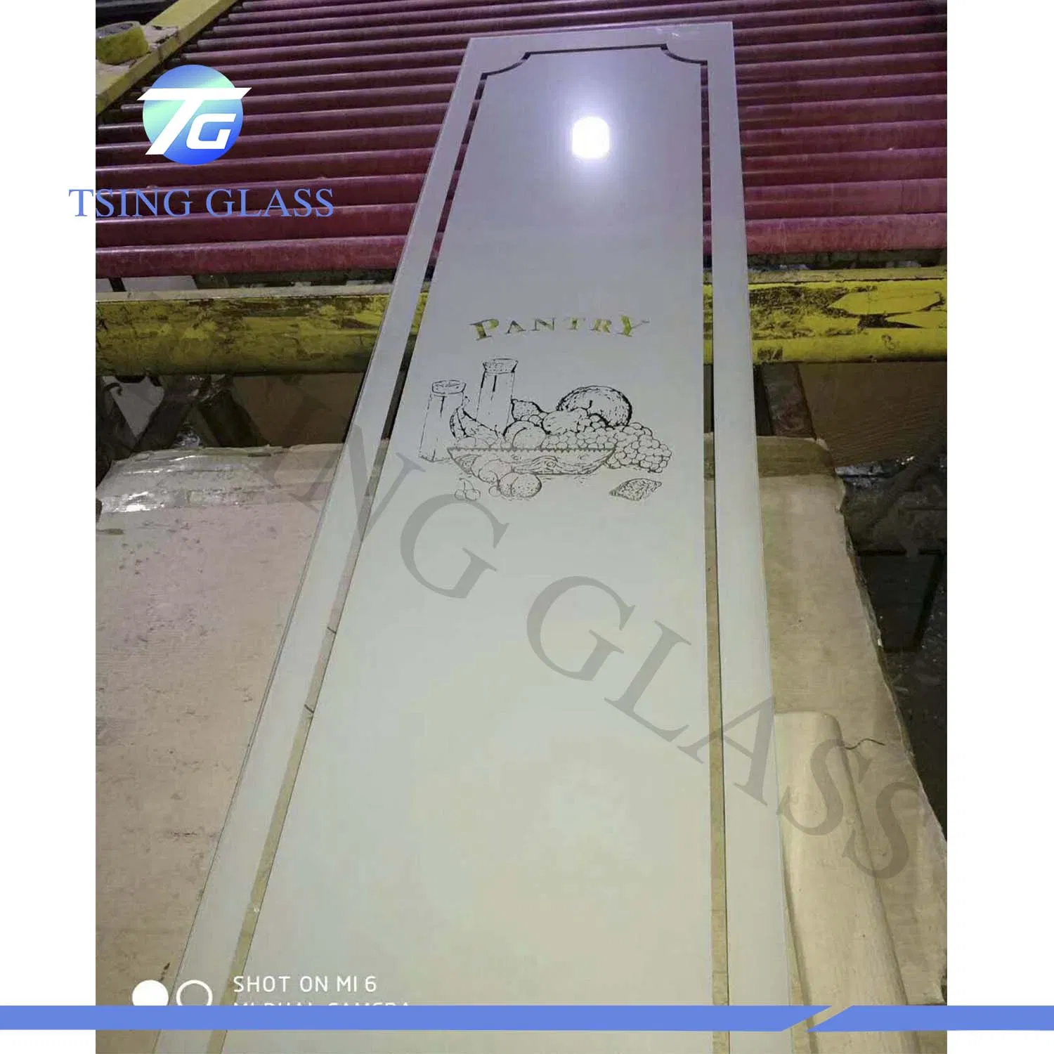 Customized Acid Etched Surface Silk Screen Printing Glass