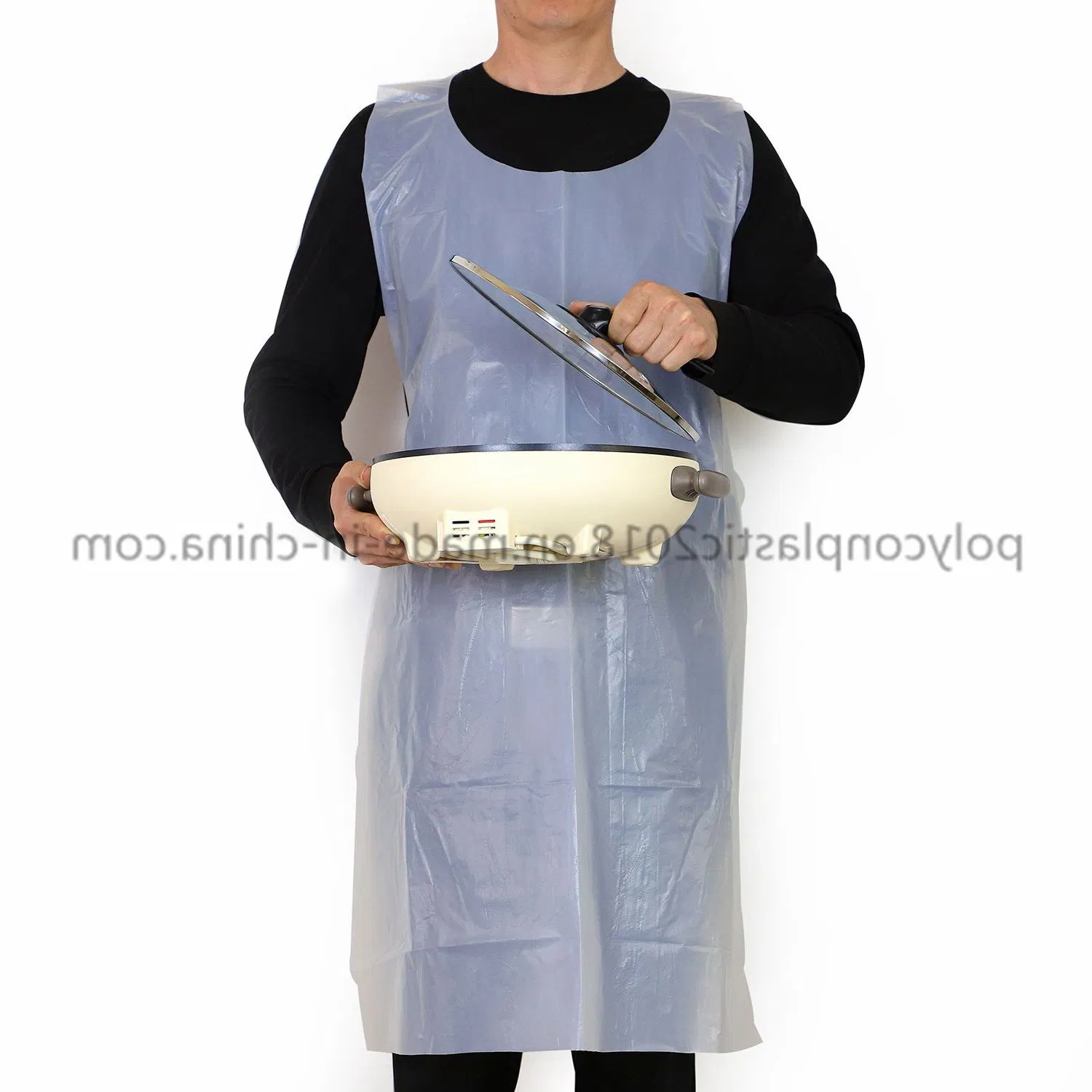 Waterproof White Factory Price Disposable PE Apron for Food Grade