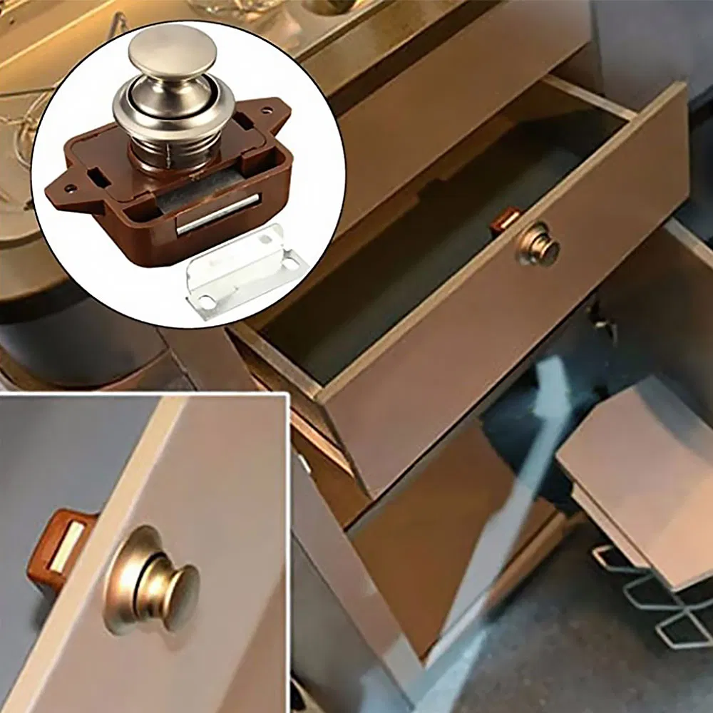 Diameter 20mm Cabinet Drawer Latch Button Locks for Furniture Hardware