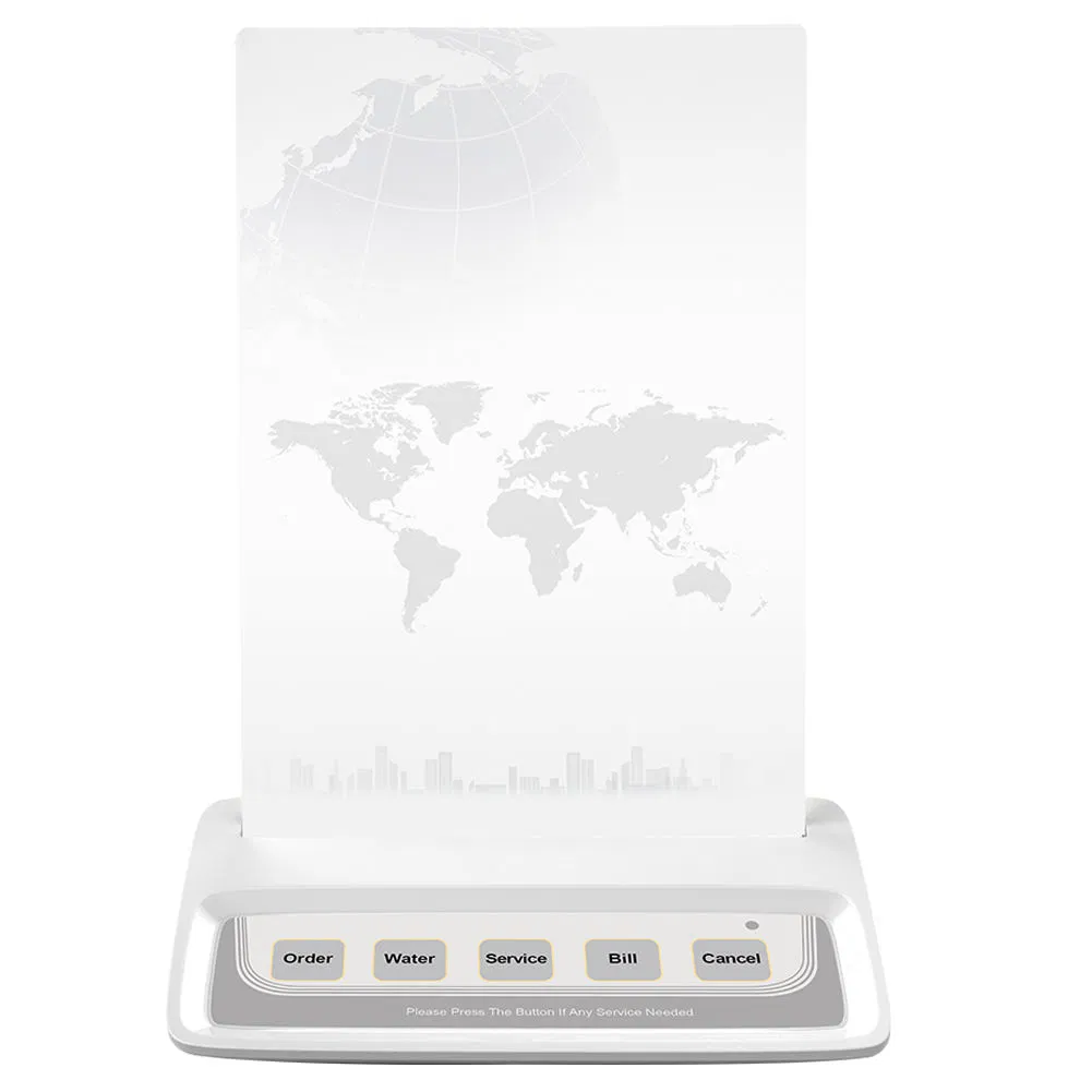 Colorful Restaurant Table Wireless Paging Calling System Call Bell with Menu