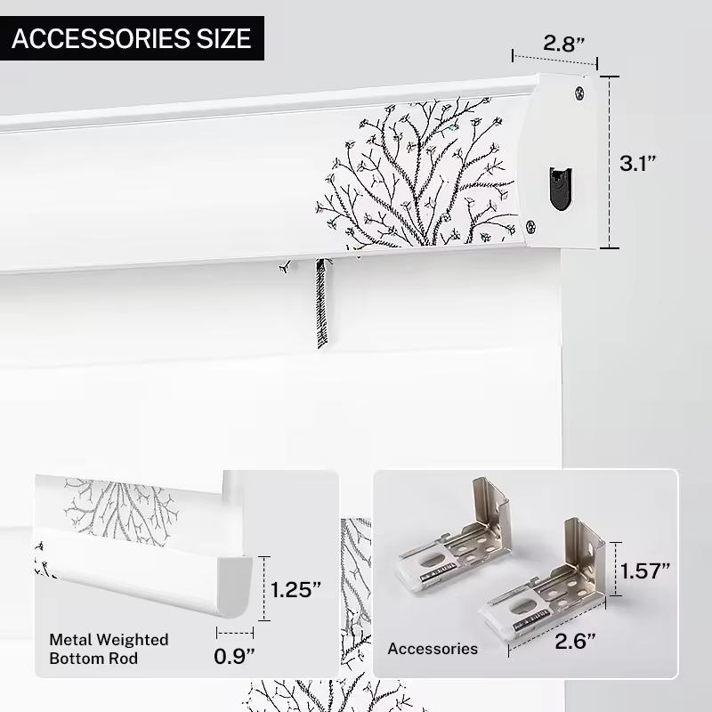 Automatic Smart Zebra Blinds in Blackout Power Blinds with Power Supply Window Shades Roller Blinds