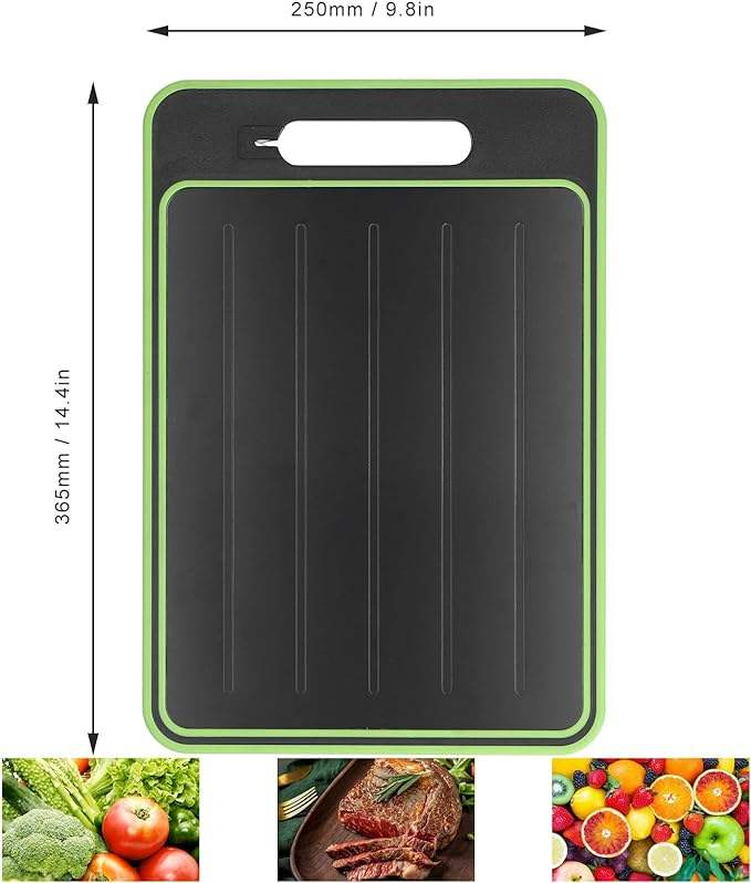 Portable Kitchen Frozen Meat Cutting Board Multifunctional Aluminium Alloy Fast Defrost Tray