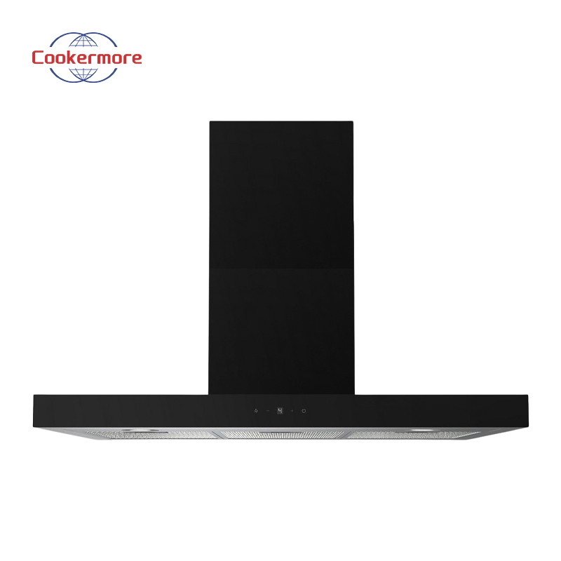 Wall Mounted Touch Panel T-Shape Stainless Steel Kitchen Appliances Range Hood