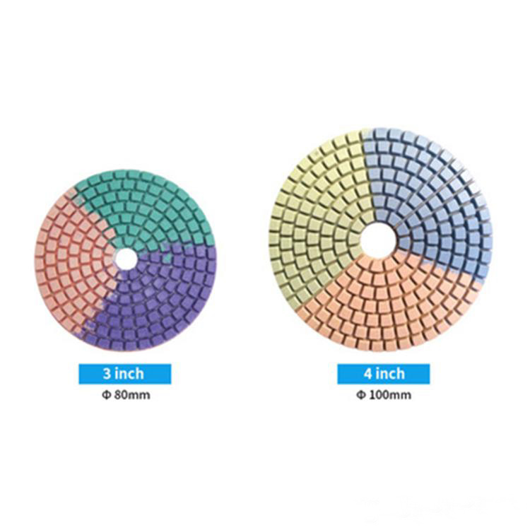 Diamond Polishing Wheel 5 Step Dry Polishing Pad Diamond Flexible Polishing Disc for Granite Marble 10PCS