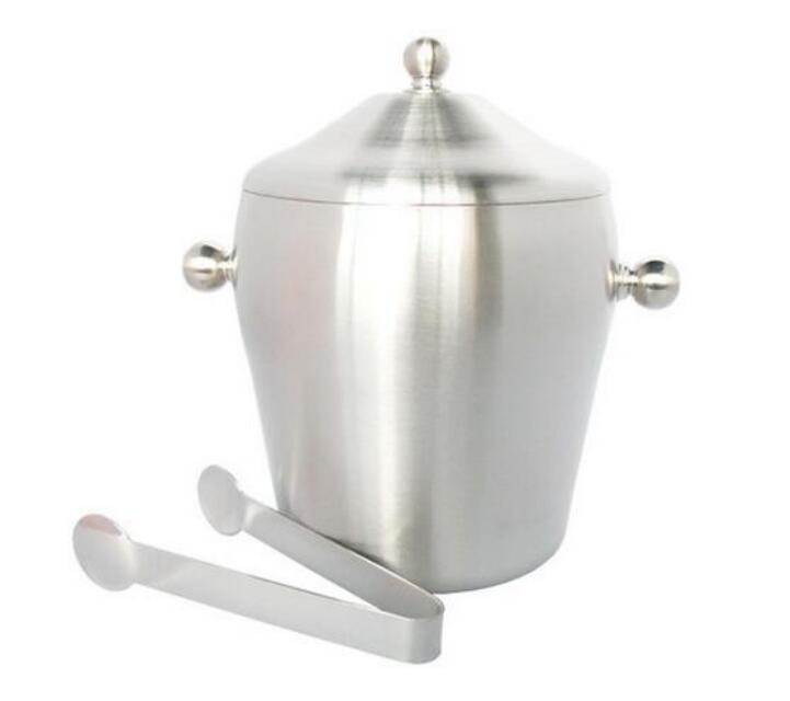 Hotel Durable Stainless Steel Ice Bucket with Ice Tong