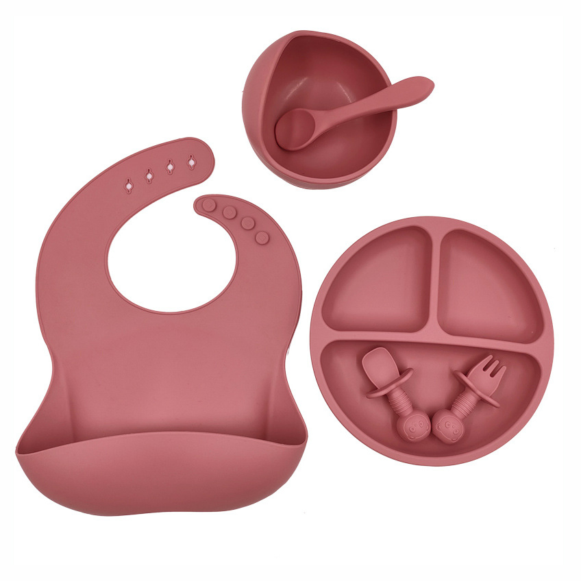 Silicone Baby Dinnerware Set - 6-Piece Kids Feeding Kit