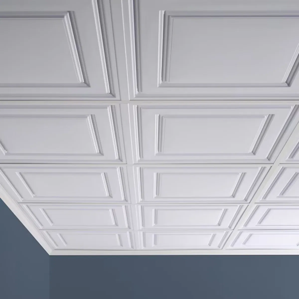 Decorative Bathroom Bedroom Kitchen Hotel White PVC Ceiling Tiles Roof Cladding Acoustic