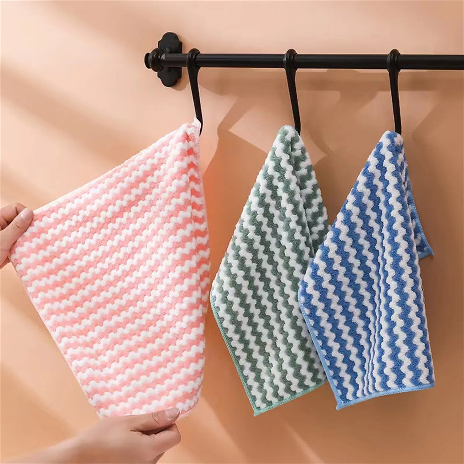 Microfiber Kitchen Towels, Dish Towel, Microfiber Cloth, Cleaning Cloth, Block Oil Stains and Make It Easy to Clean