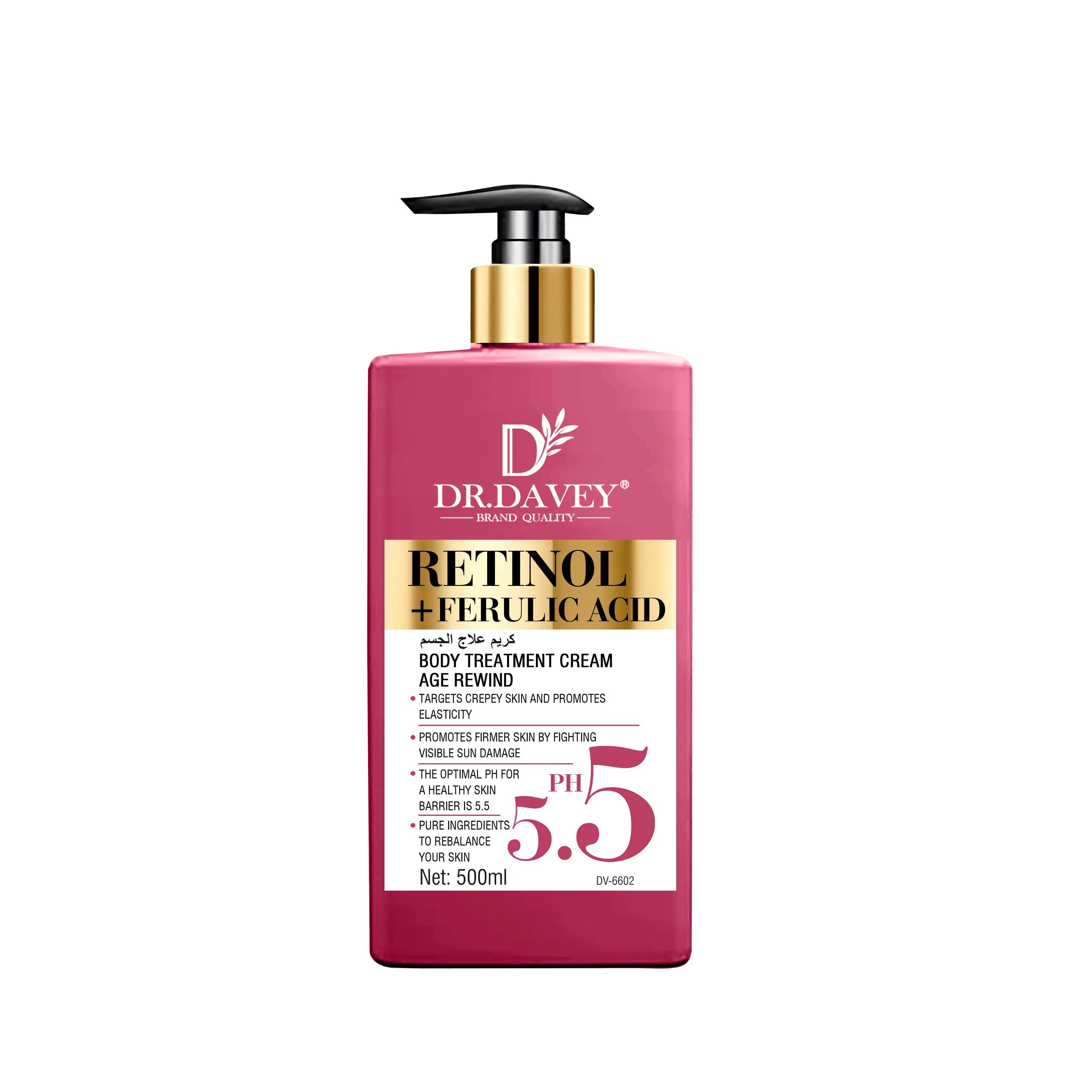 Dr. Davey Retinol + Ferulic Acid Body Treatment Cream 500ml