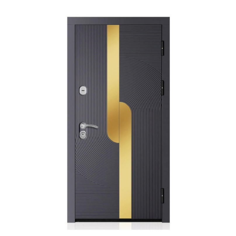 Durable Reinforced Frame Burglary Resist Stable Steel Security Door