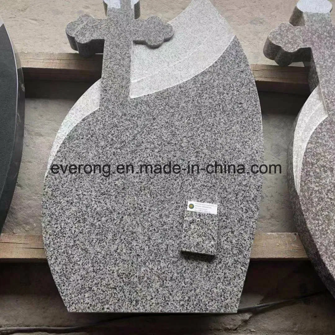 Cheap Grey Black Pink Rose Granite Carving Flat Engraving Vases Angel Bench Double Headstone for Graves Monuments Cemetery Memorial