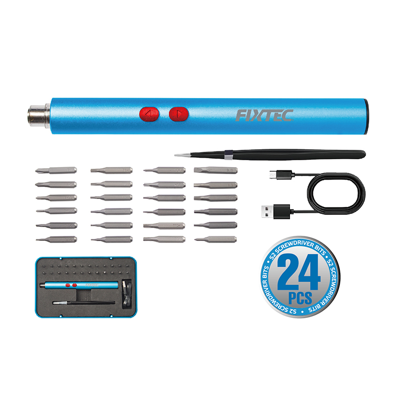 Fixtec 24 in 1 Mini 3.6V Cordless Electric Screwdriver Set for DIY/Phone