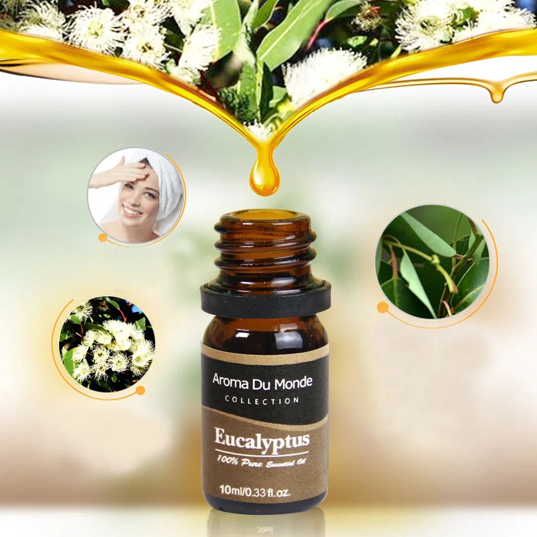 3PCS 10ml Amber Glass Pure Essential Oil