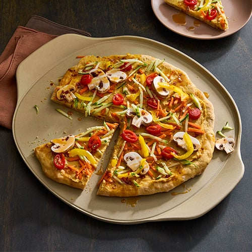 Durable Unglazed Stoneware Pizza Plate for Home Chefs