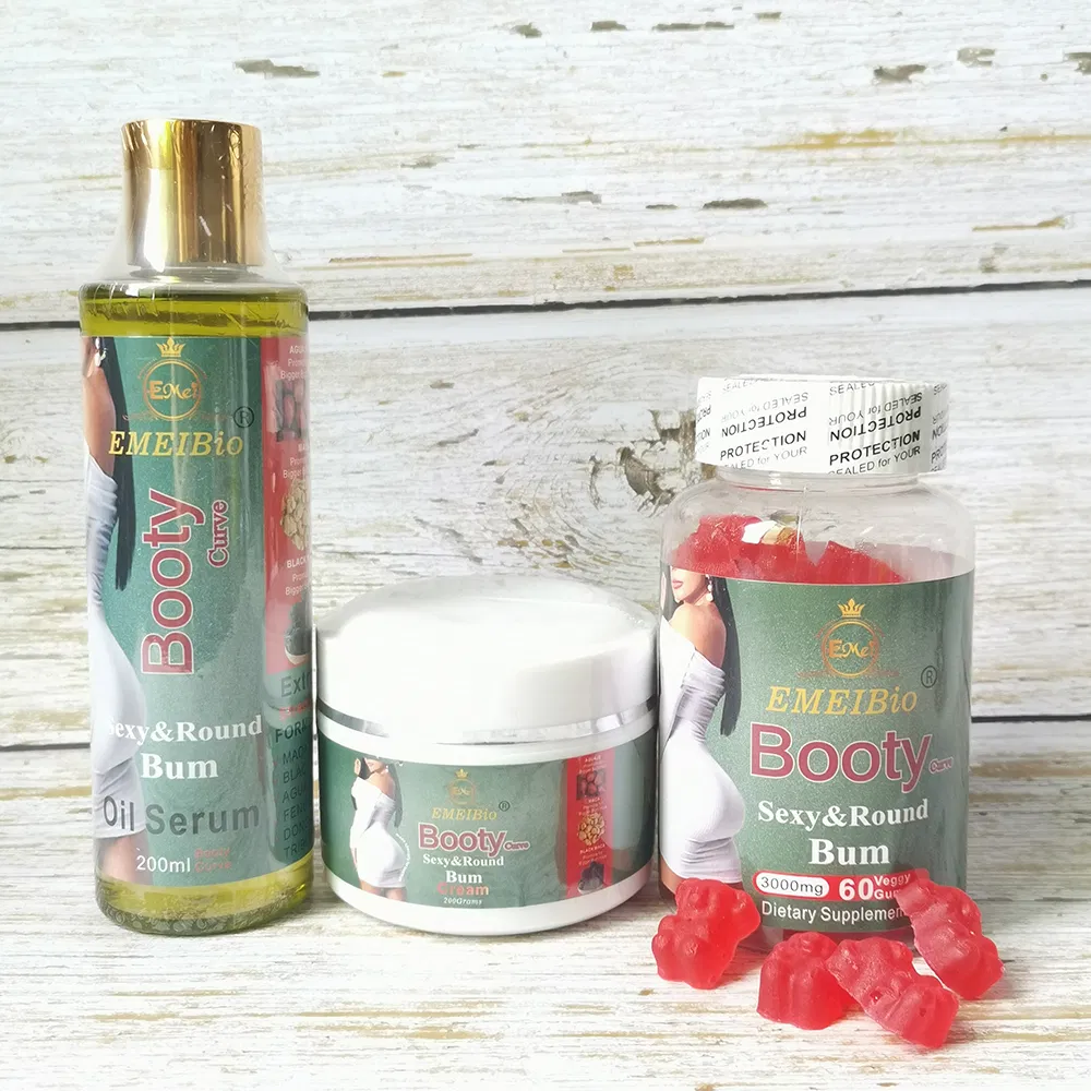 Bum Bigger Hip Enlargement Set Enlarge Oil + Pills + Cream Booty Curve Butt Enhancement Cream 3 in 1 Private Label Personal Care