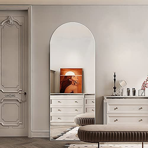 31.5 *33.5 Unique Arched Mirror Bathroom Metal Frame Mirror Wall Mounted Black Vanity Mirror for Living Room Fireplace