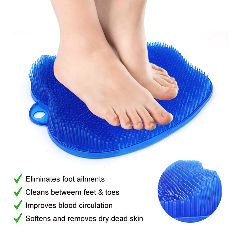 Foot SPA Silicone Shower Foot Massager Silicone Scrubber Non-Slip with Suction Cups