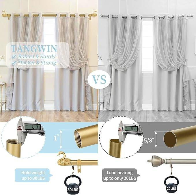 Curtain Poles Metal Crystal Livingroom Rod and Accessories Anniversary