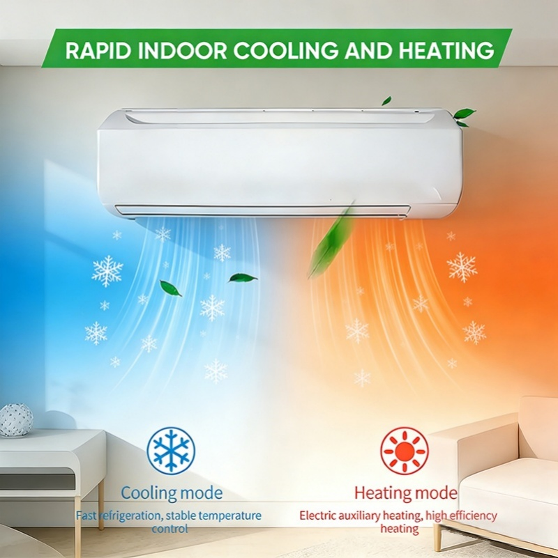 Solar Air Conditioner Heat Pump Domestic Mini Home Room Wall Split DC Inverter Air Conditioning Unit Air Conditioner EU 9000 12000 18000 24000 BTU WiFi