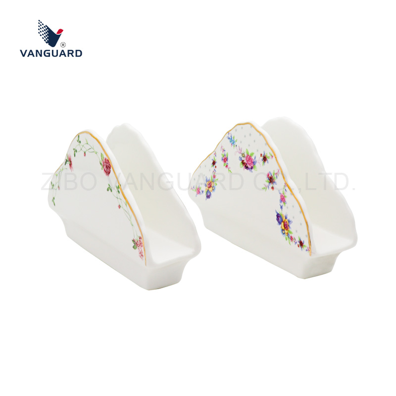 Factory Restaurant Custom Paper Tissue Napkin Holder with Decal Design