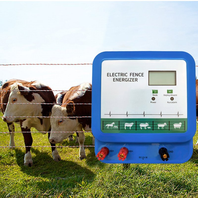 Electric Fence Energizer 3-7 Joule Solar Farm Fence Voltage Energizer Cattle Horses Sheep Electric Fence Accessories