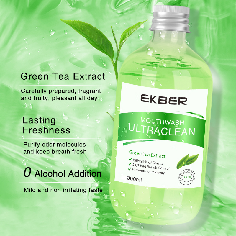 Premium Quality Ekber Orak Care Peach and Green Tea Mouthwash Kill 99% of Germs Prevents Tooth Decay Wholesale Mouthwash