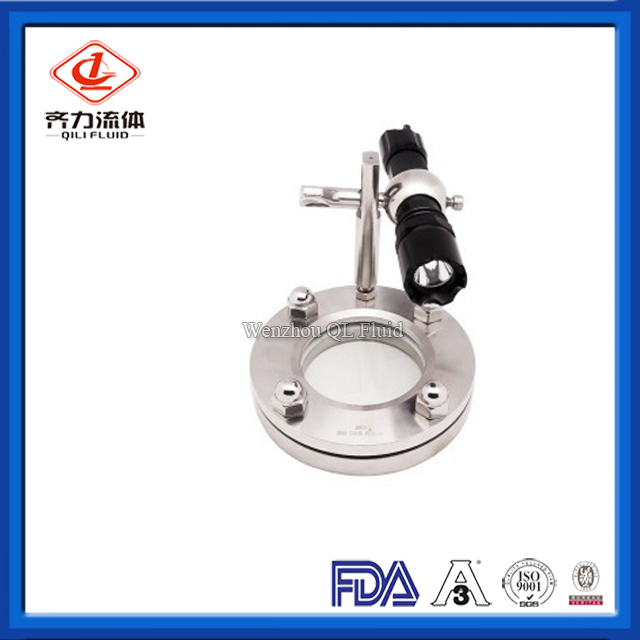 Stainless Steel Flange Type Sight Glass with Light