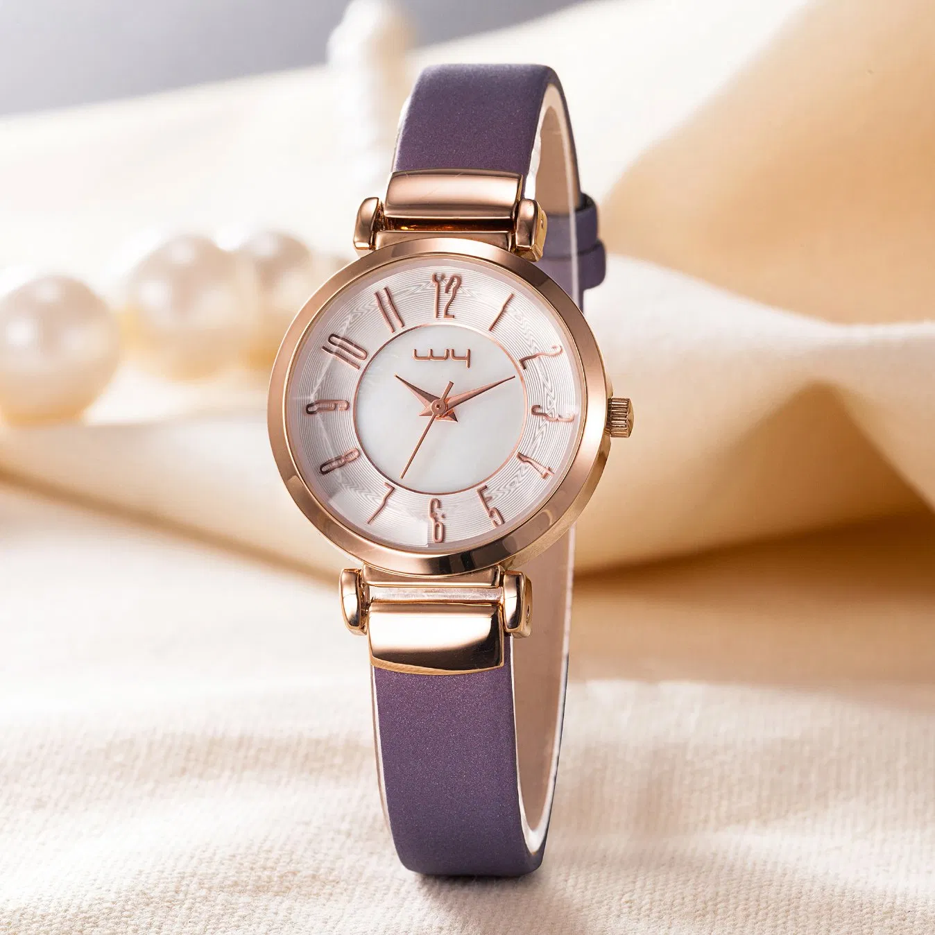 ODM Fashion Leather Strap Quartz Classic Ladies Wrist Watch Wy-093