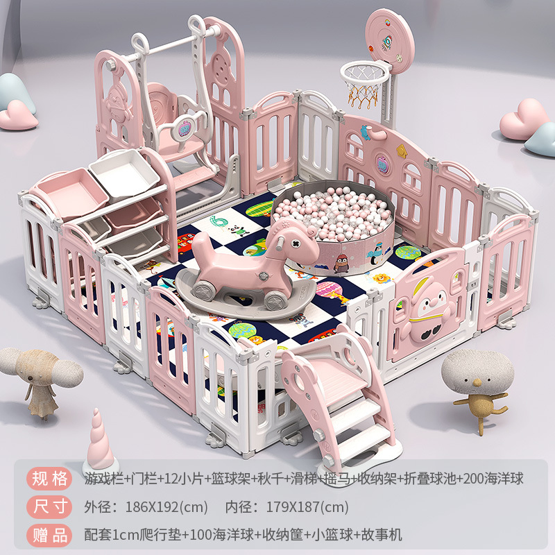 Children's Home Penguin Combination Enclosure Crawl Protection Toddler Indoor Plastic Playground