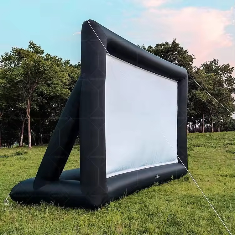 Inflatable movie screen, large inflatable projection screen, outdoor foldable portable inflatable advertising screen