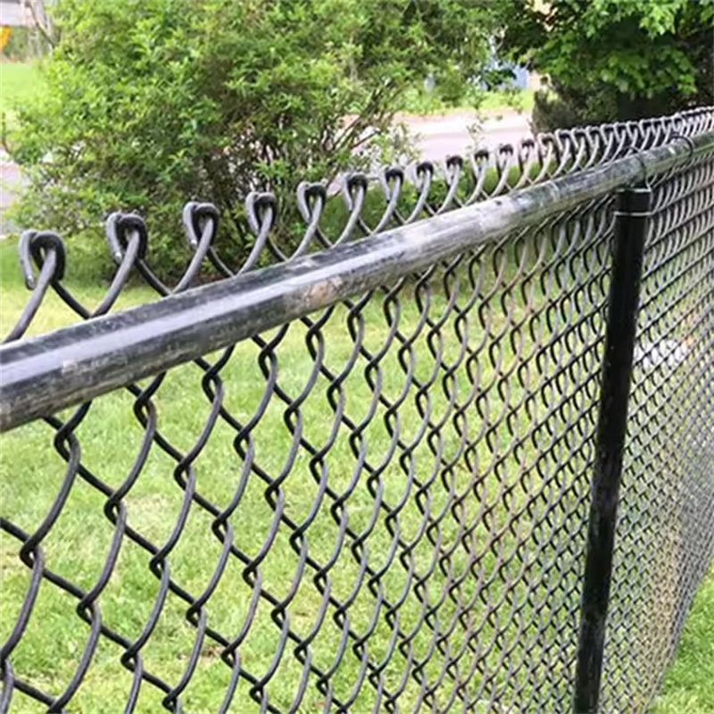 6FT Black Chain Link Fence Galvanized Chain Link Fence Rolls Chain Link Wire Mesh Fence